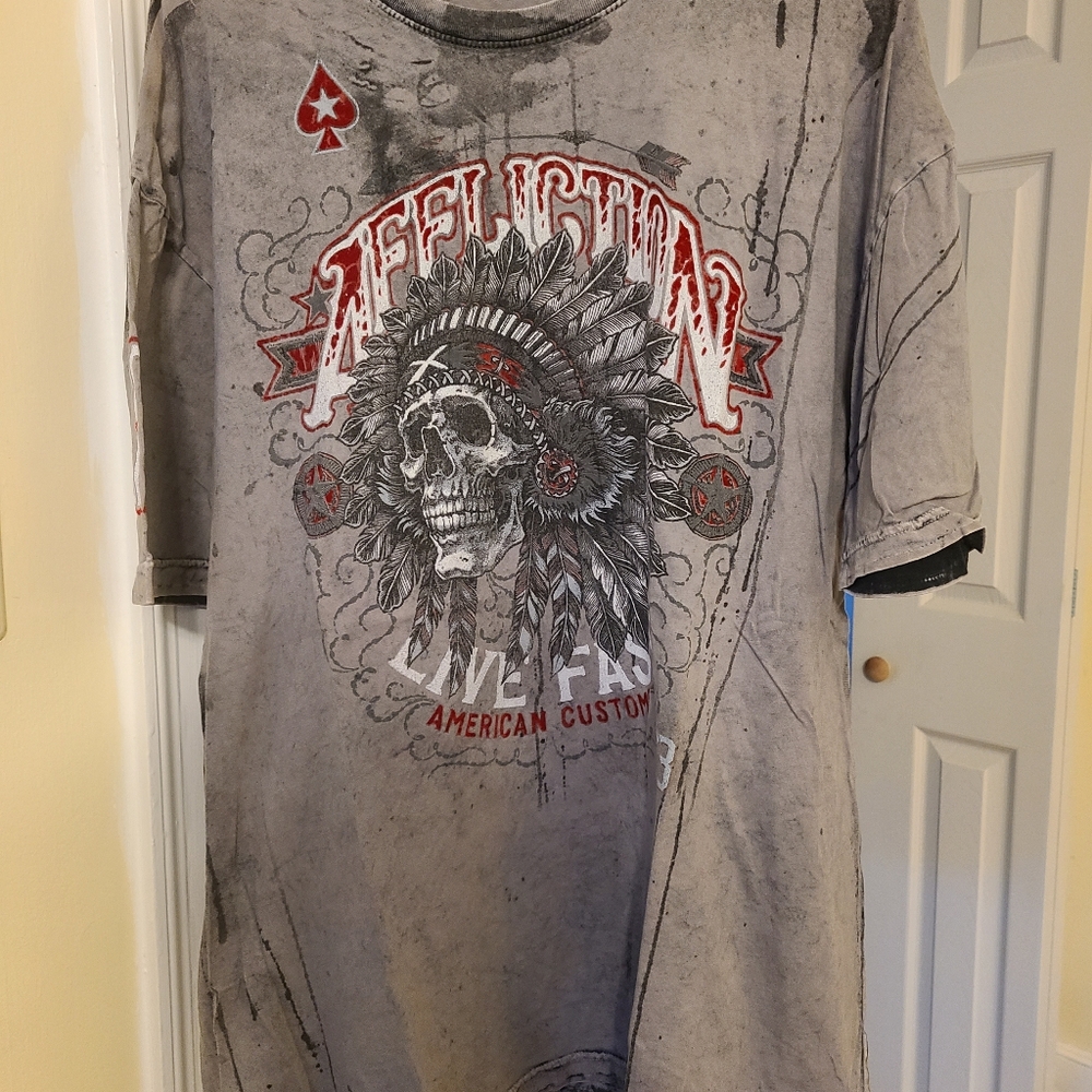 Excellent Condition Short Sleeve Graffic Tee Shirt By Affliction
